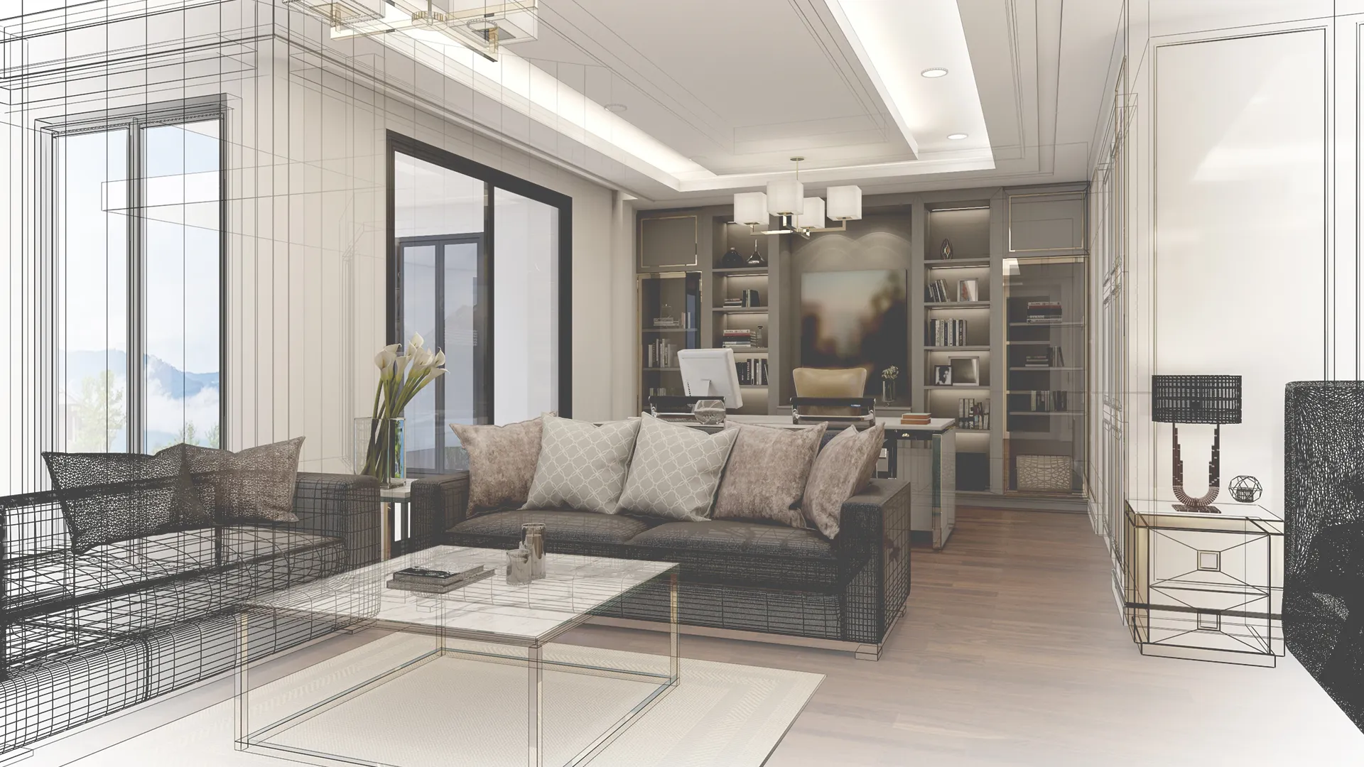 Virtual staging example